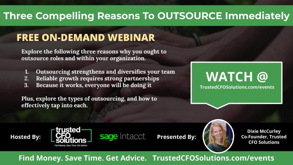 outsourcing webinar promo graphic with dixie